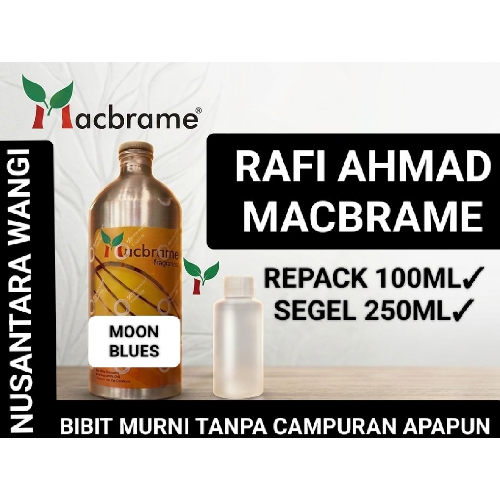 MOON BLUES / RAFI AHMAD MACBRAME 100ML & SEGEL 250ML / BIBIT PARFUME AROMA RAFI AHMAD by MACBRAME SE