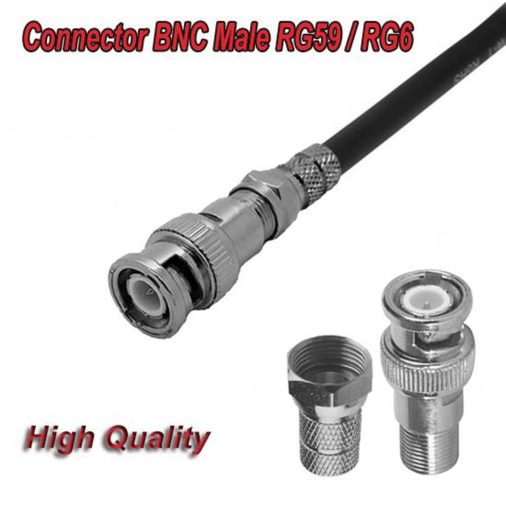 Connector Konektor Kabel CCTV BNC male RG59 / RG6