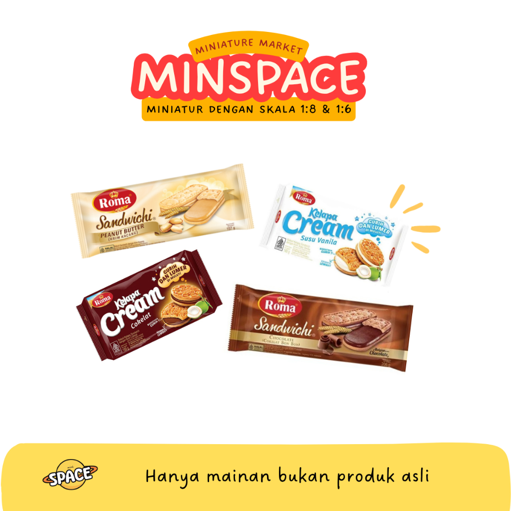 Miniatur Biskuit Sandwich untuk aksesoris boneka bukan makanan asli hanya mainan