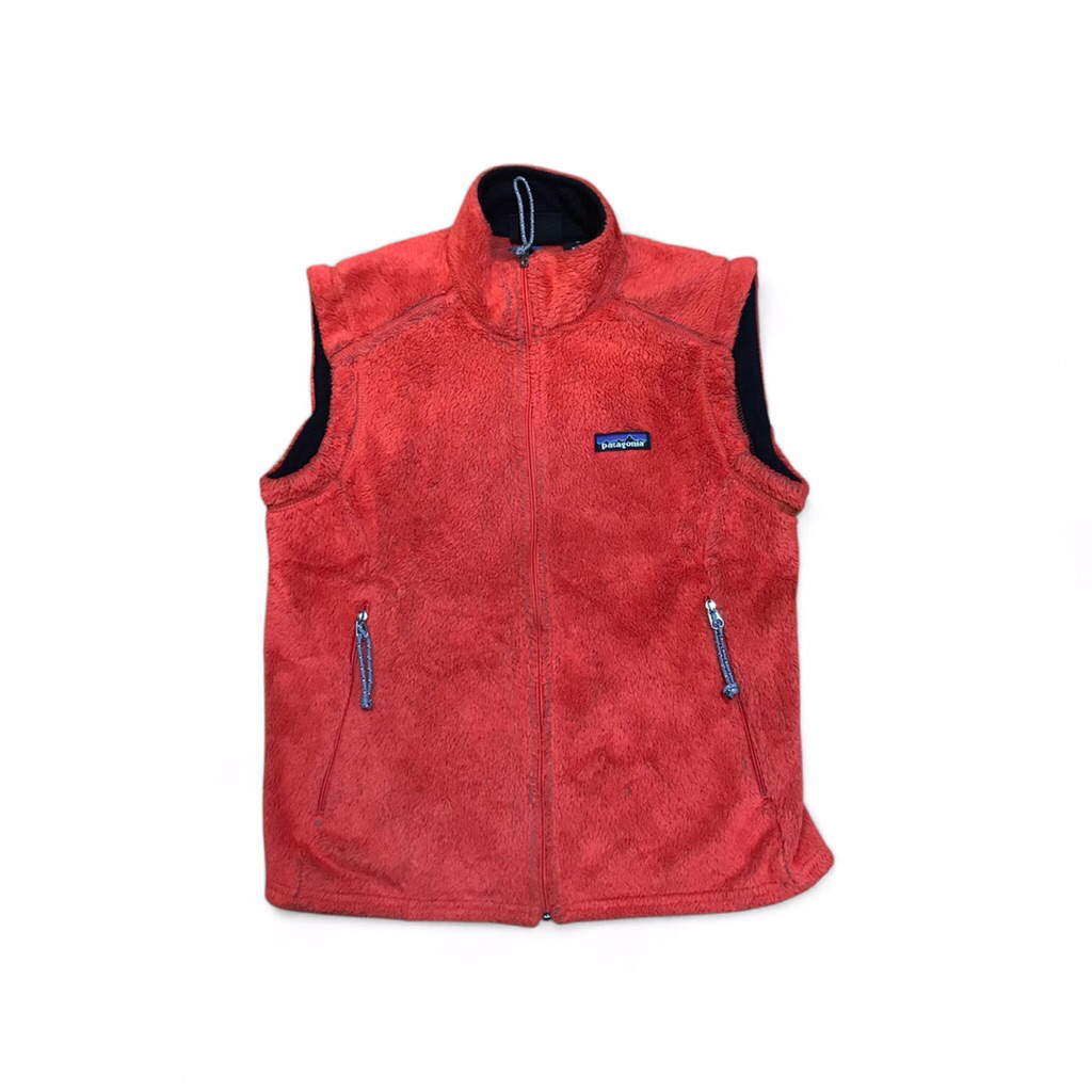 Vintage Patagonia Polartec Vest Made In Usa  Orange Polar  Size M