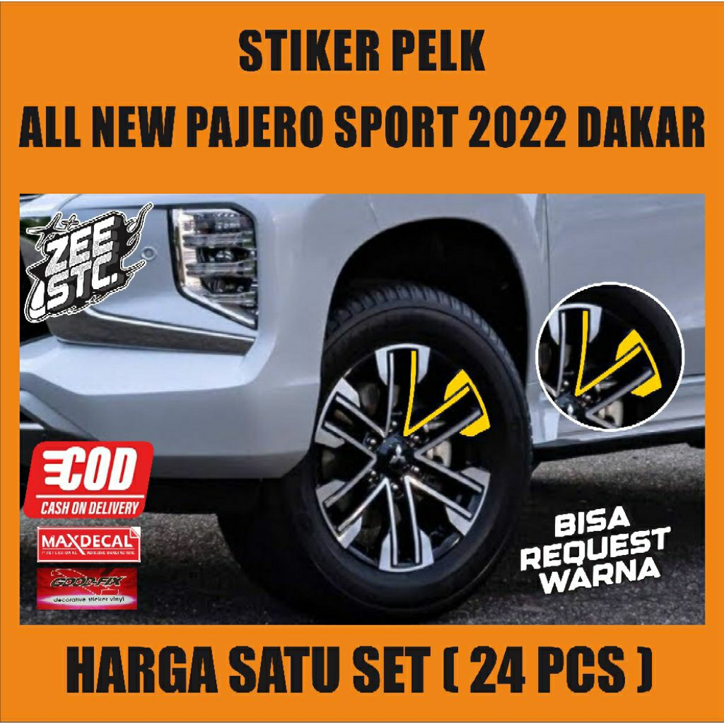 stiker VELG PAJERO SPORT 2022 Dakar (stiker delete chrom pelk)