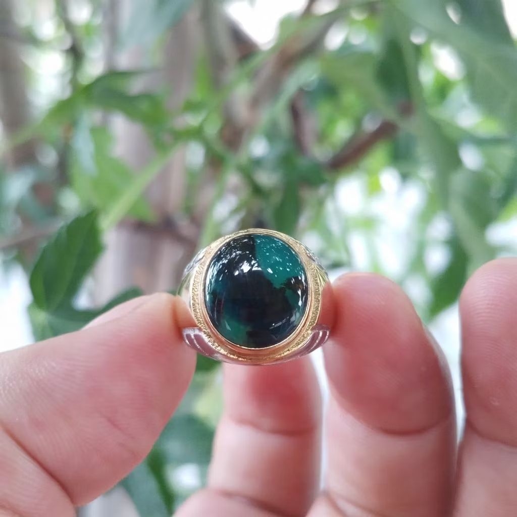 cincin batu akik bacan doko majiko kembang cristal original stone