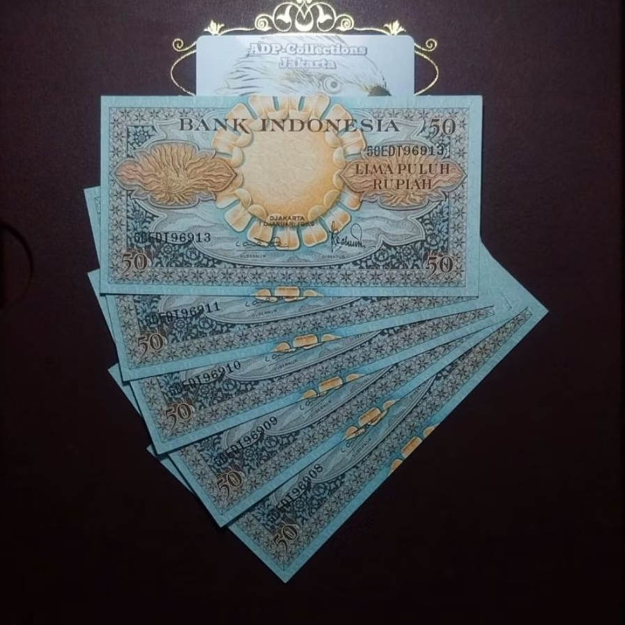 Uang Kuno 50 Rupiah Seri Bunga