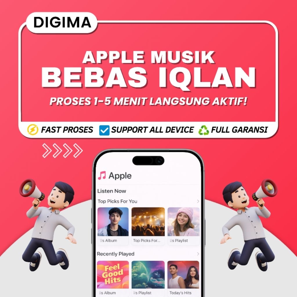 ORDER APPLE MUSIC 3 BULAN AKSES PRIVATE BISA AKUN PRIBADI BEBAS IQLAN PROSES CEPAT BERGARANSI