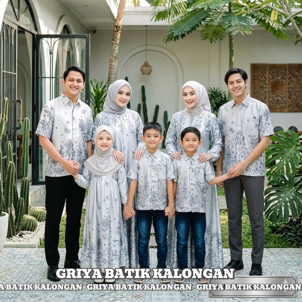 Baju Couple Keluarga Gamis Kemeja Lengan Pendek Ayah Ibu Anak Sarimbit Couple Kondangan Pasangan Kel