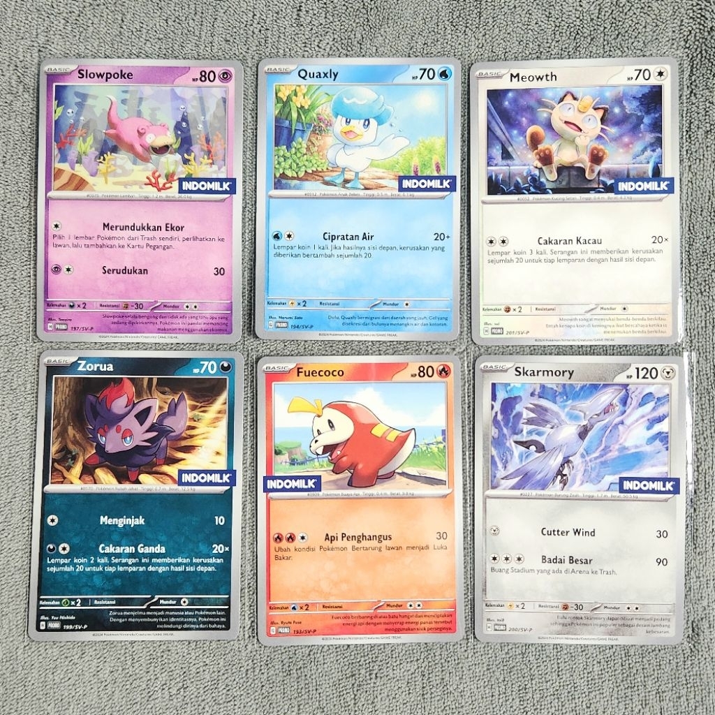 Pokemon Card ID [PROMO] - Original Pokemon Indomilk Stamp TCG Kartu Indonesia Koleksi [Fuecoco / Qua