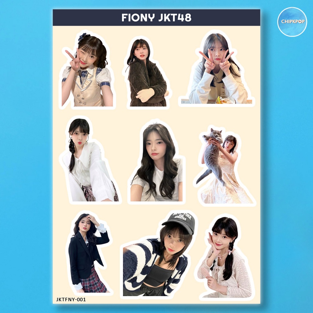 FIONY STIKER JKT 48 I STIKER JKT 48 I JKT 48 NEW ERA I STIKER FIONY JKT48 I STIKER HOLOGRAM JKT48