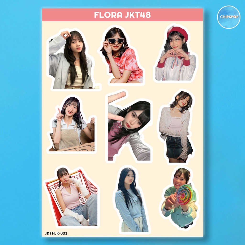 FLORA STIKER JKT 48 I STIKER JKT 48 I JKT 48 NEW ERA I STIKER FLORA JKT48 I STIKER HOLOGRAM JKT48