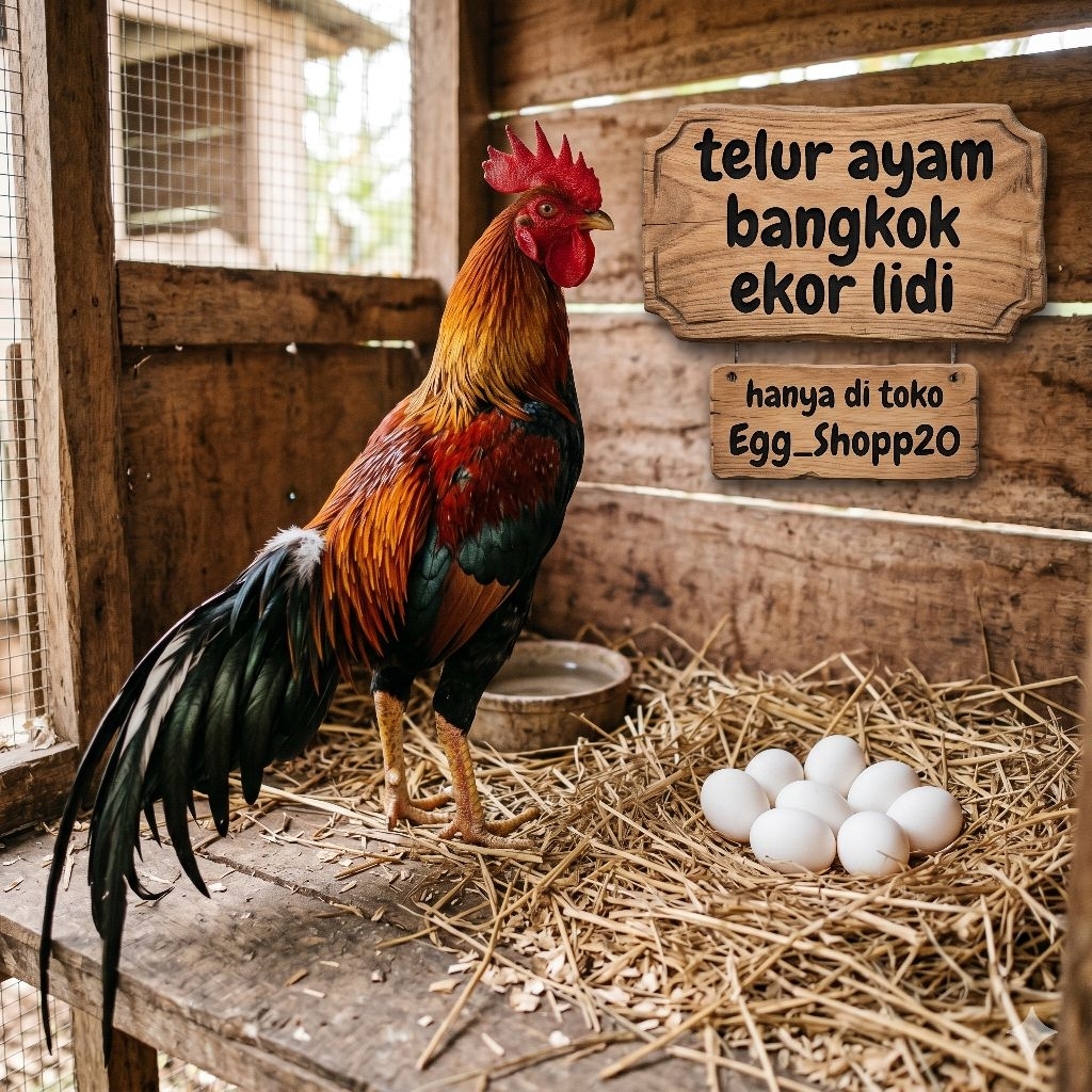 Telur Tetas Ayam Bangkok Ekor Lidi Thailand fertil untuk ditetaskan Egg_shopp20