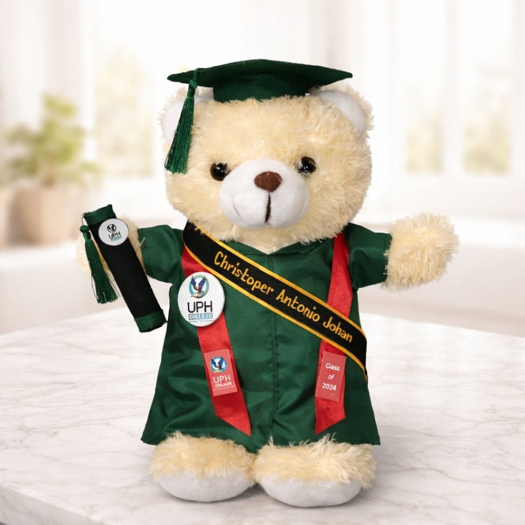 Boneka Custom Baju Wisuda UPH College UPHC | Kado Wisuda Kelulusan Unik dan Lucu