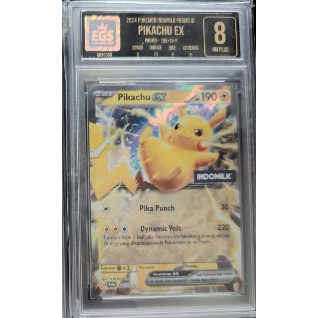 Kartu Pikachu Ex X Indomilk
