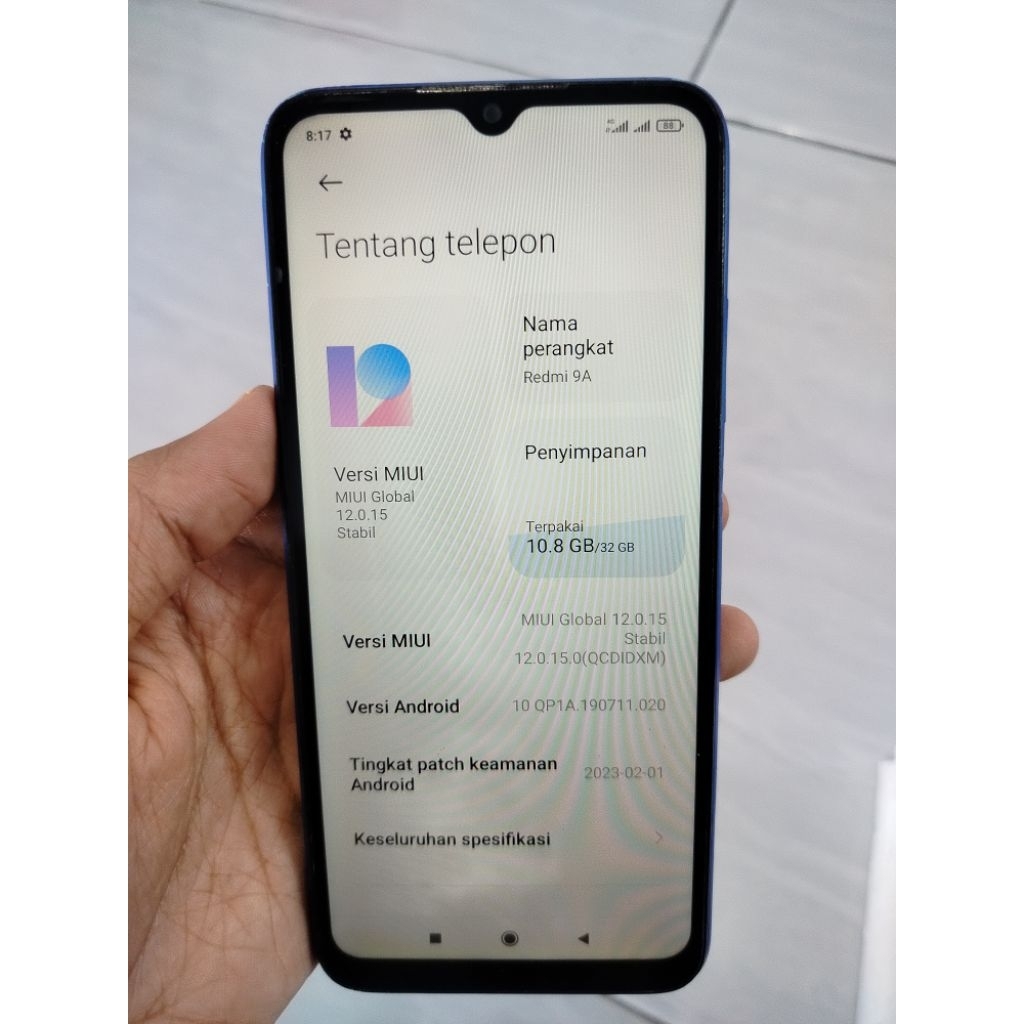 mesin redmi 9a 2/32 + unit