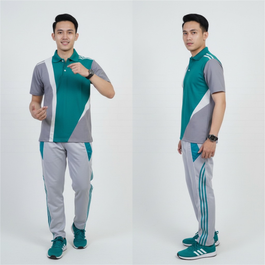 Setelan Baju Olahraga Pria Lengan Pendek