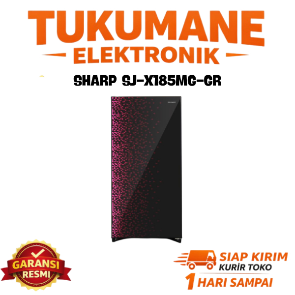 SHARP SJ-X185MG-GR KULKAS 1 PINTU 166L Low Voltage SJ-X185MG-GR SJ-X185MGGR SJX185MGGR
