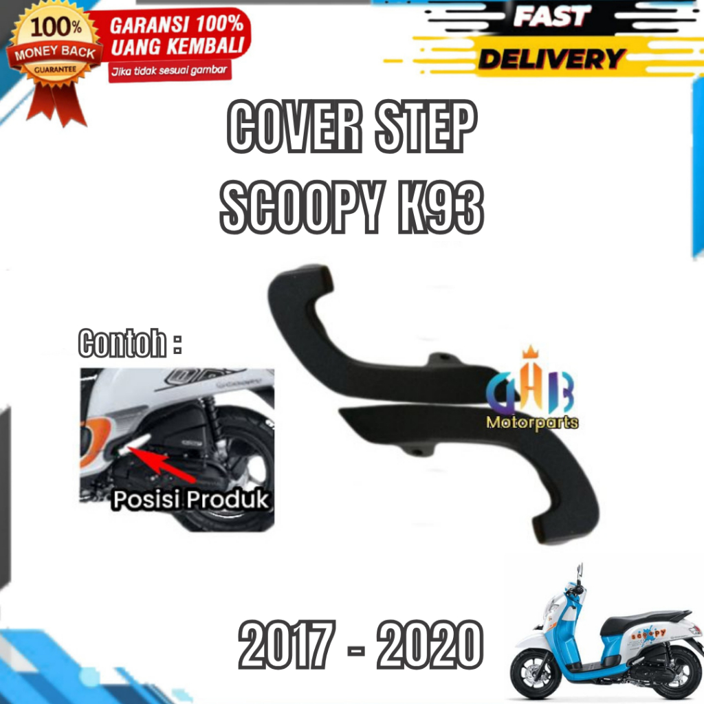 Cover Step footstep Scoopy k93 New eSP 2017 // 2018 // 2019 // 2020 Kiri Kanan