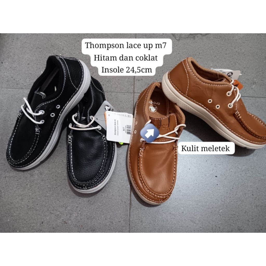 CROCS THOMPSON LACE UP MAN SEPATU PRIA TALI REJECT CACAT STOCK GUDANG