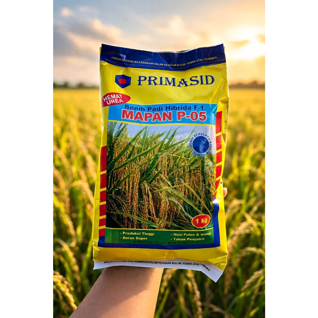 PROMO  Benih Bibit Padi Hibrida F-1 Terbaik - 100% Original Benih Padi Hibrida MAPAN P 05 Kemasan As