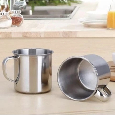 Mug Stainless Cangkir Gelas Kopi Stainless 7cm Anti Karat