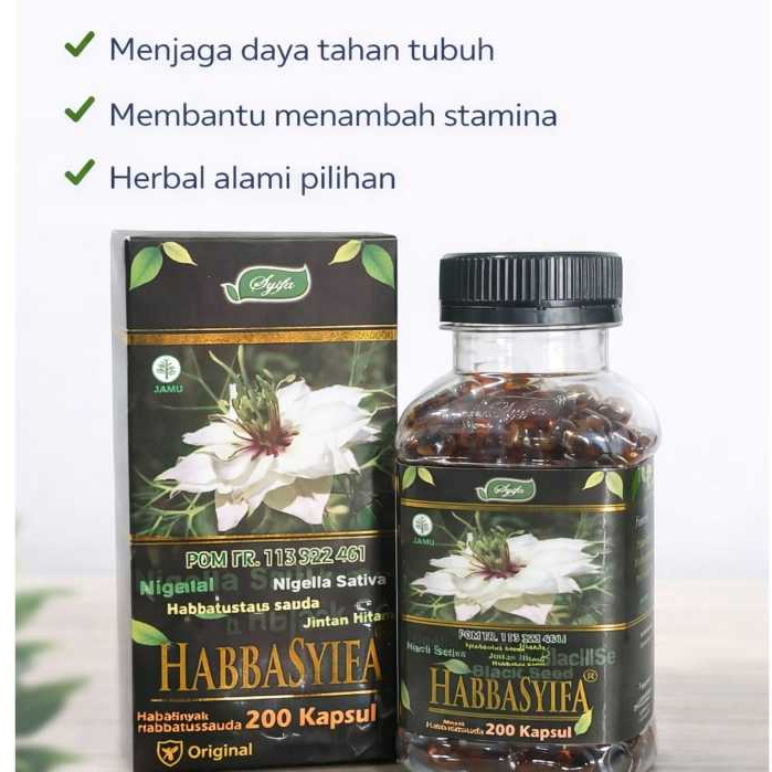 Kapsul Habbasyifa - Kapsul Habbatussauda - 200 Kapsul - Habbatussauda Oil