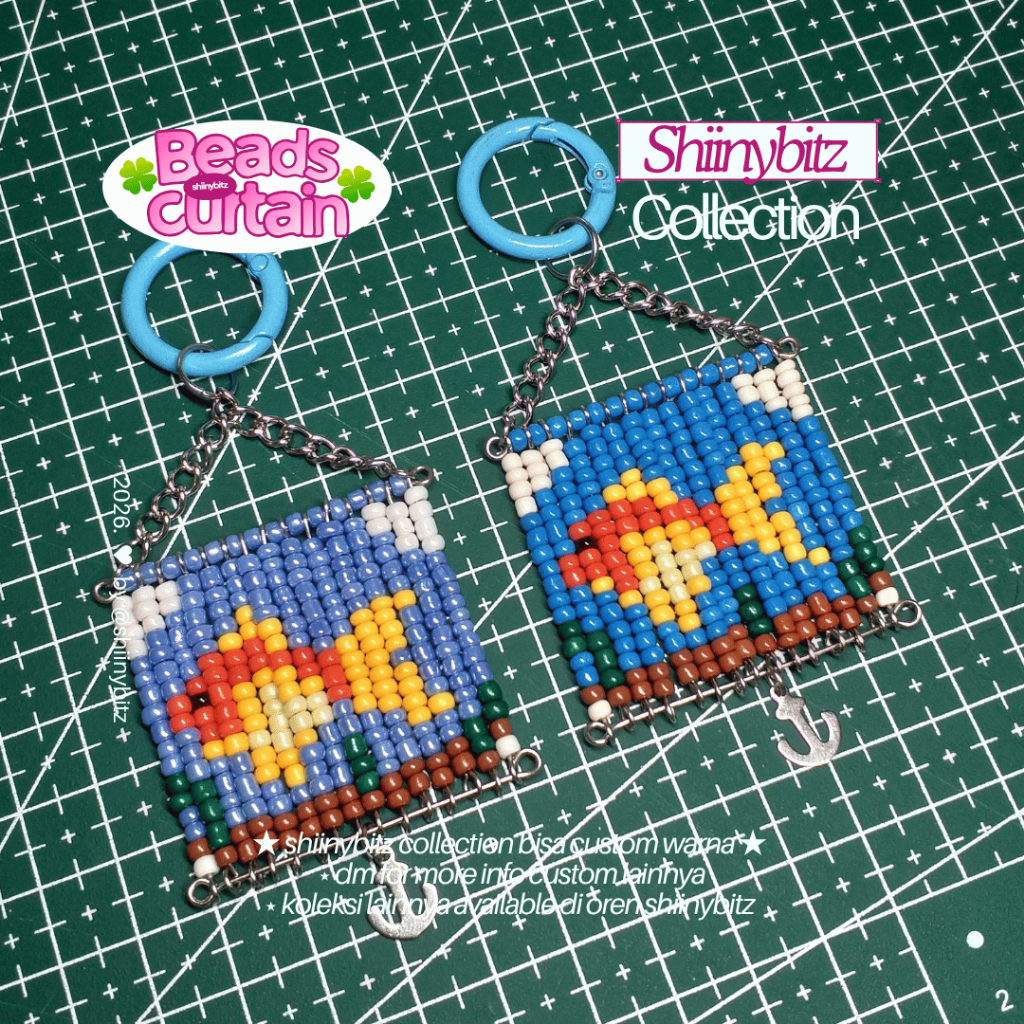 [shiinybitz] Beads Curtain Bag Charm | keychain | gantungan tas kunci manik | tomato goldfish jumino