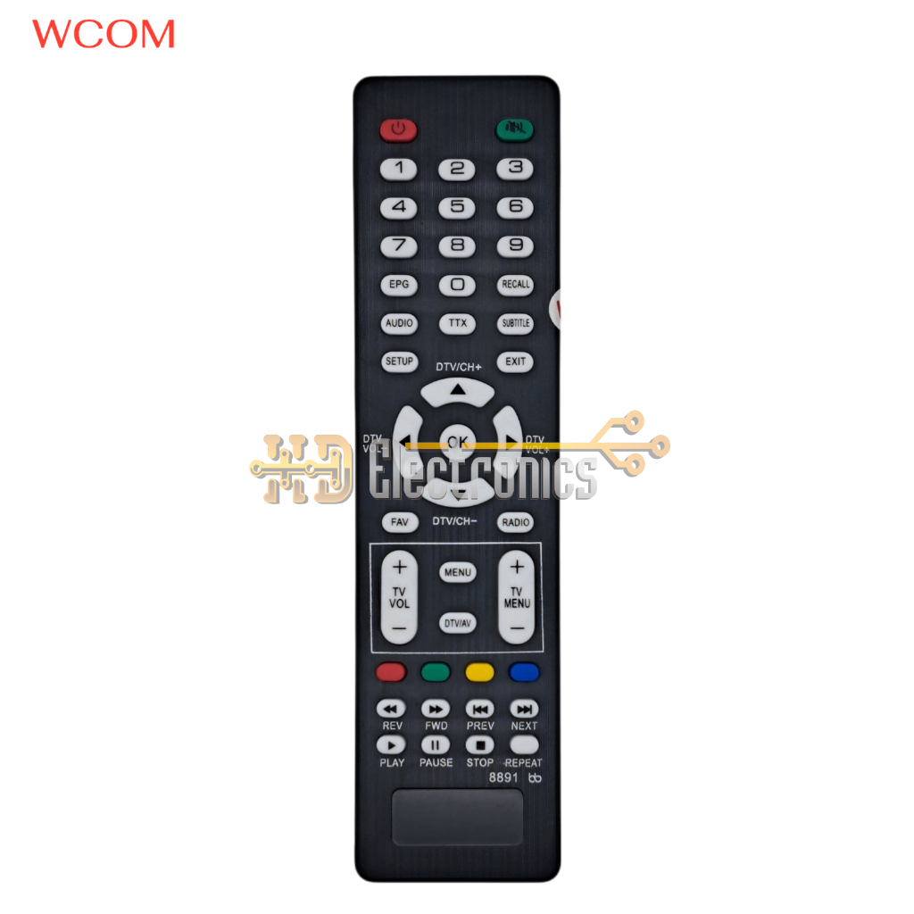Remot Remote Mesin Tv Tabung DIGITAL 8891 Merk WCOM