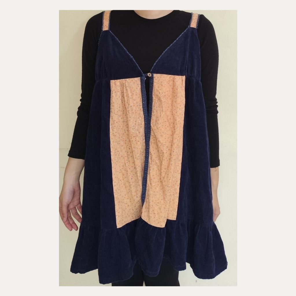 Dress Wanita | Navy Cottage Dress