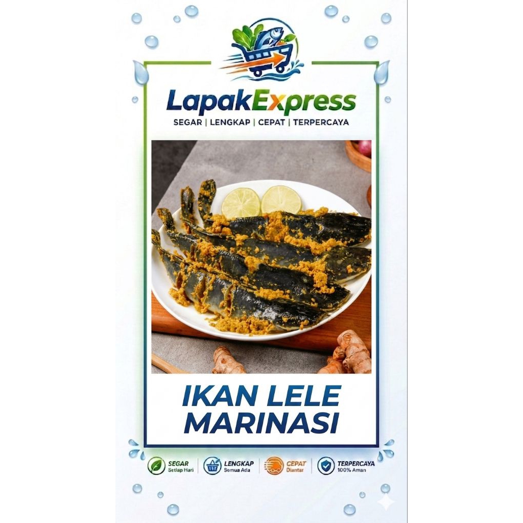Ikan Lele Bumbu Kuning 500 gram - Siap Goreng, Praktis, Bumbu Halal