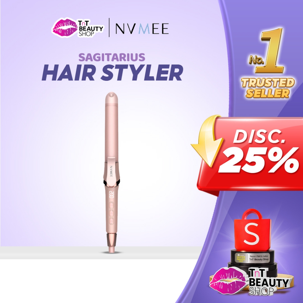 NVMEE - Catokan Rambut 2in1 LED Touch Sagitarius Hair Styler | TnT Beauty Shop
