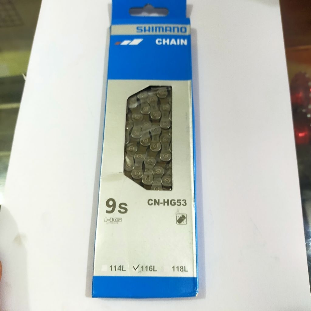 chain Rante 9 speed Shimano CH-HG53 116L rantai sepeda 9 speed Shimano original