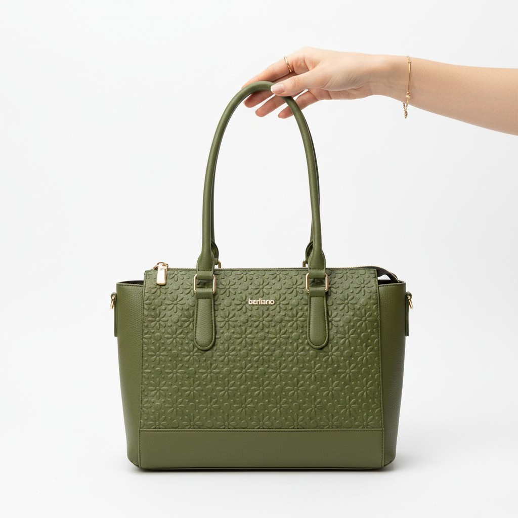 Berliano Leather Mufin Bag - Tas Kantor Wanita - Tas Selempang Bahu Wanita Kulit Sapi Asli