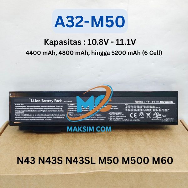 Baterai Laptop Asus N-43 N-43S N-43SL N-43SN N-43J N-43JF