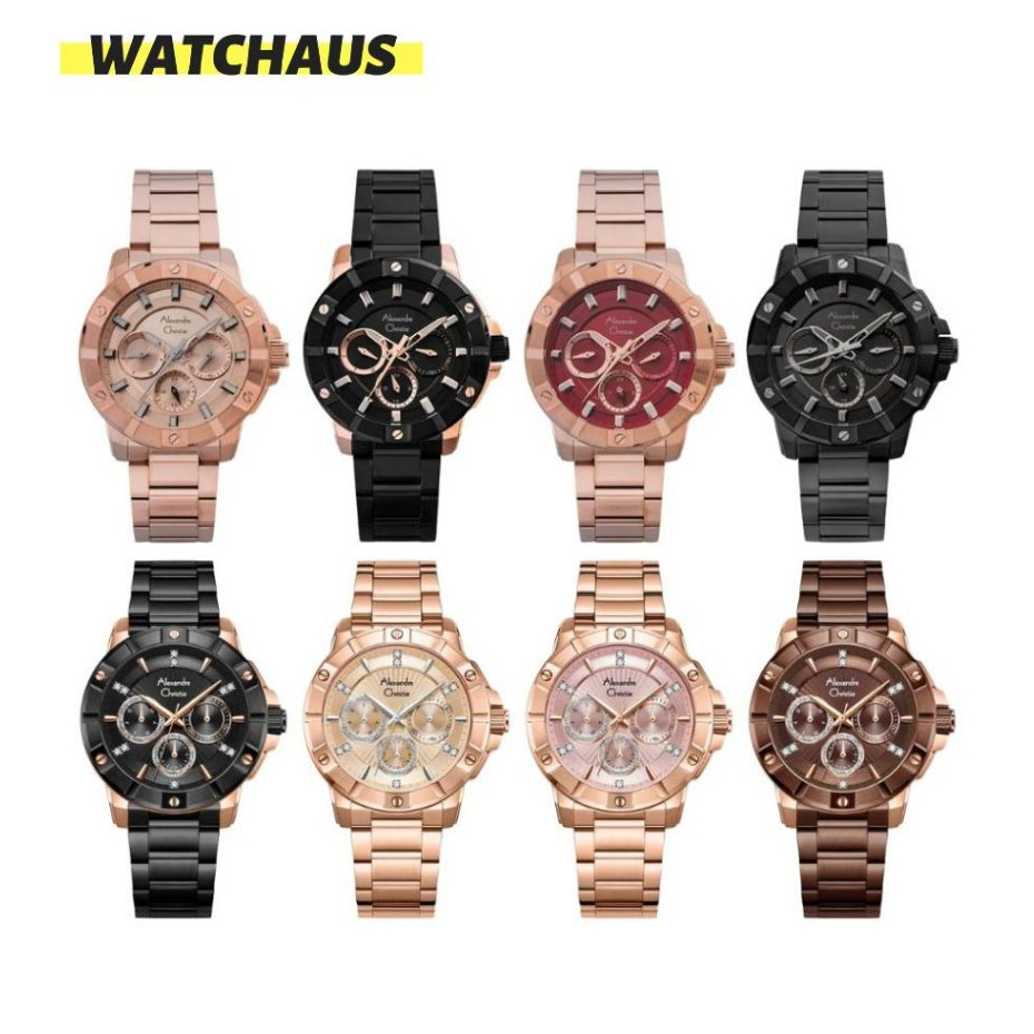 JAM TANGAN WANITA ALEXANDRE CHRISTIE AC6609 AC 6609 BFB STAINLESS STRAP