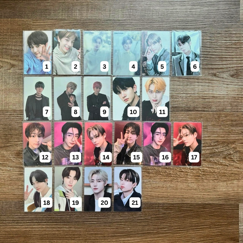 (READY STOCK) pc photocard poca enhypen enha official jungwon heeseung jay jake sunghoon sunoo ni-ki