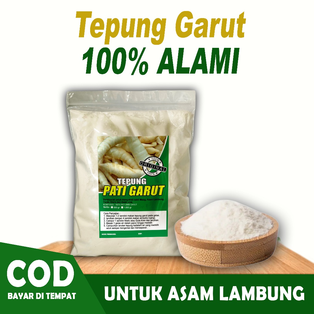 Tepung Pati Garut 1kg Untuk Asam Lambung / Pati Garut / Tepung Garut / Tepung Pati Irut / Pati Garut