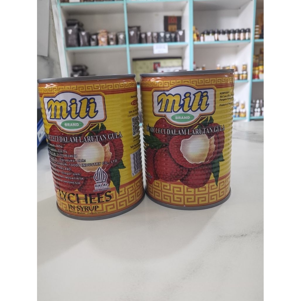 MILI LYCHEE BUAH KALENG 565GRAM / BUAH KALENG MILI LYCHEE