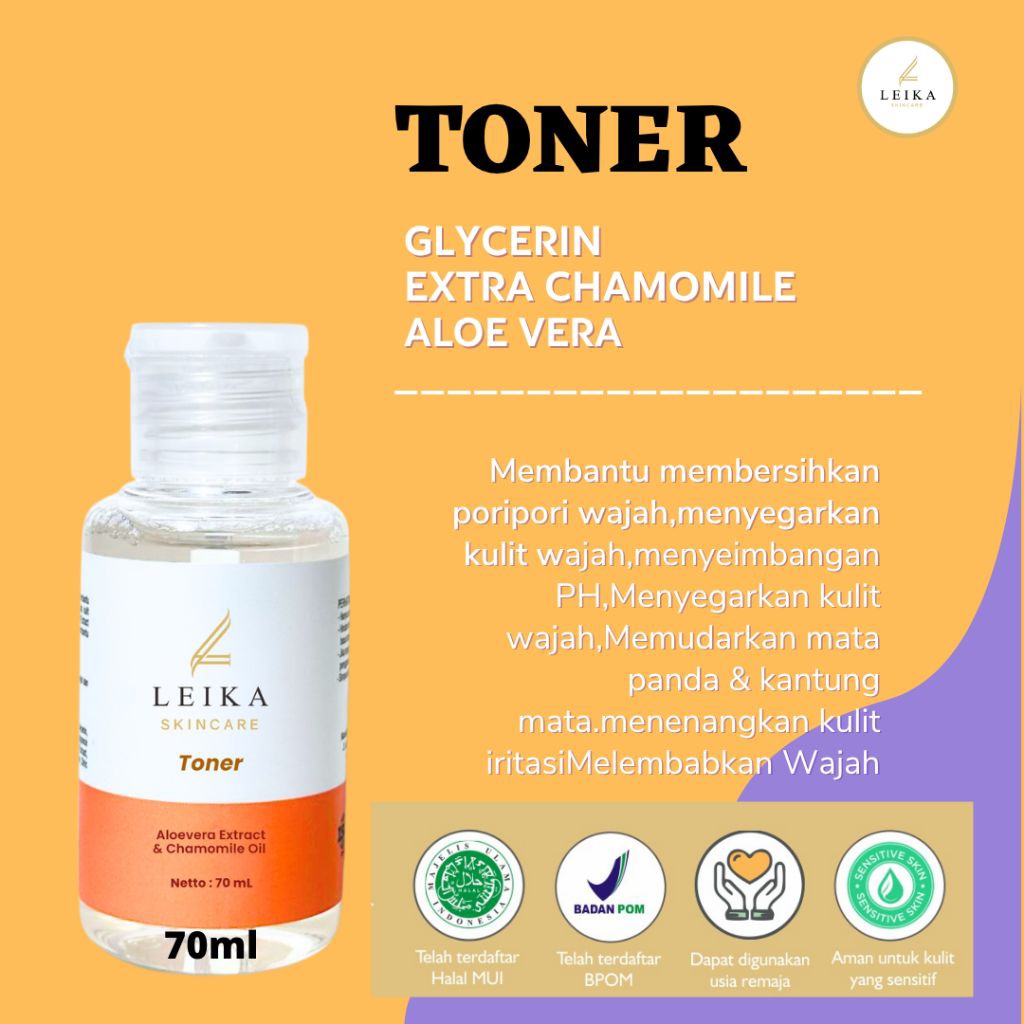 Toner Penghilang mata Panda Leika Skincare dan  Penghilang kantung mata hitam  ampuh Paling Cepat Me