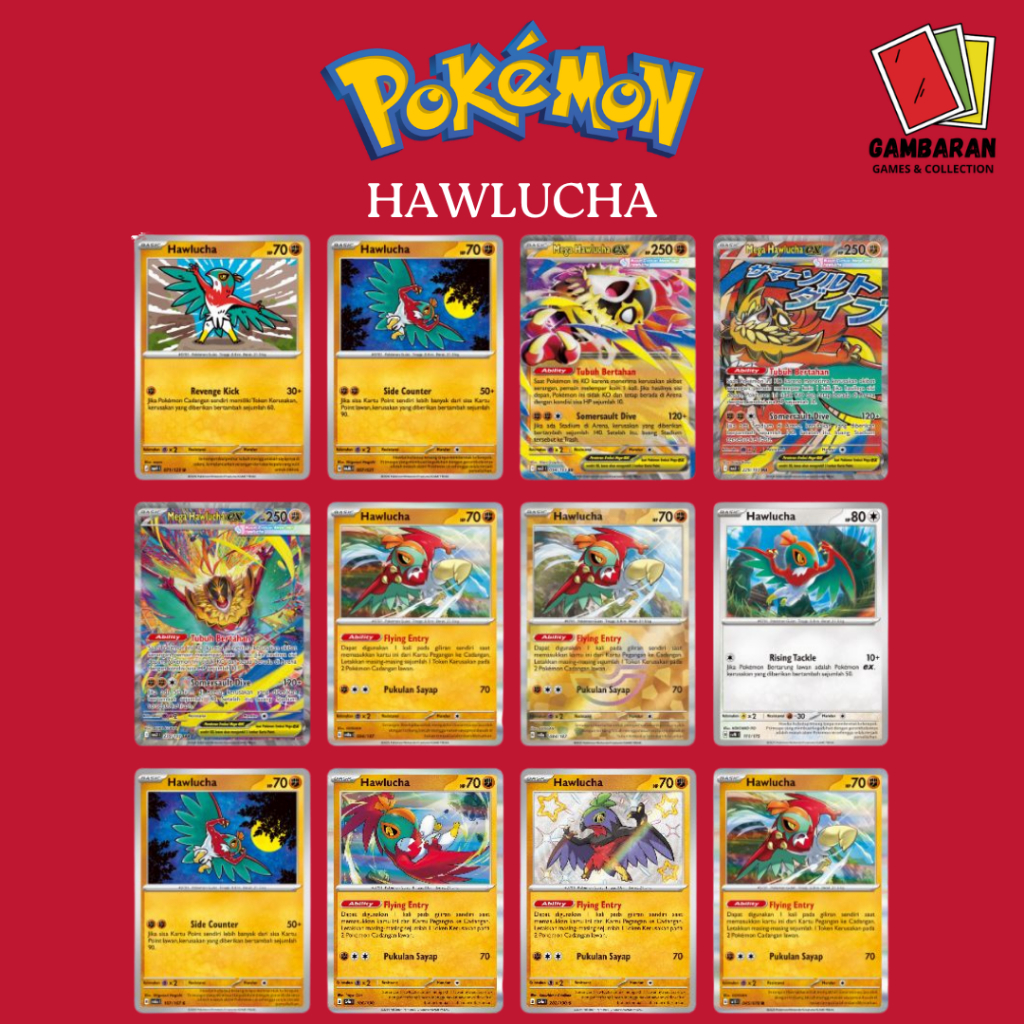 Hawlucha SV8a MA3 PRE MA4 MAAL AS4b TWM M3 Kartu Pokemon Indonesia English Japan TCG