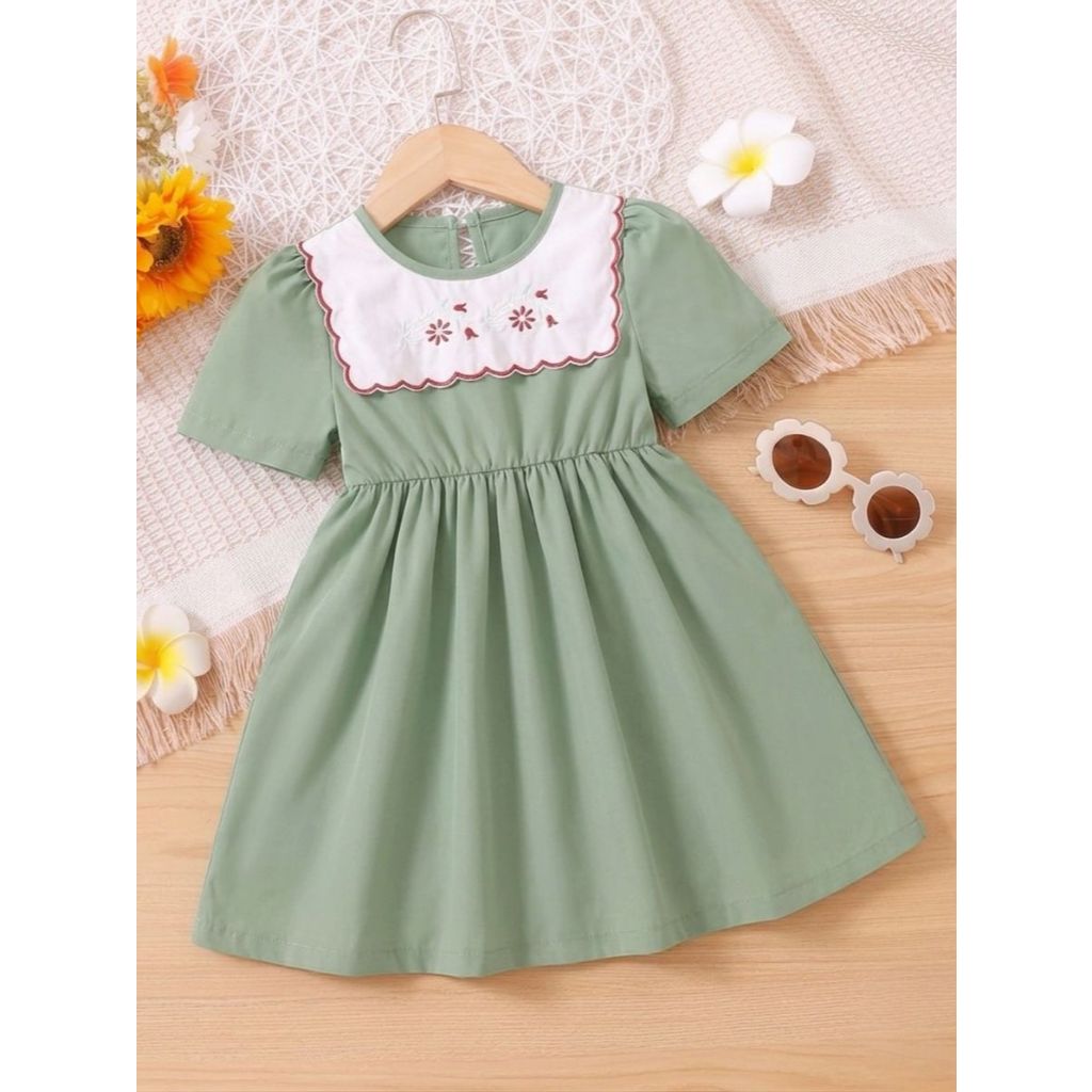 FAYOLA DRESS - FAYOLA KIDS 1-8THN KATUN BORDIR // DRESS ANAK PEREMPUAN // DRESS MOTIF // DRESS KIDS/