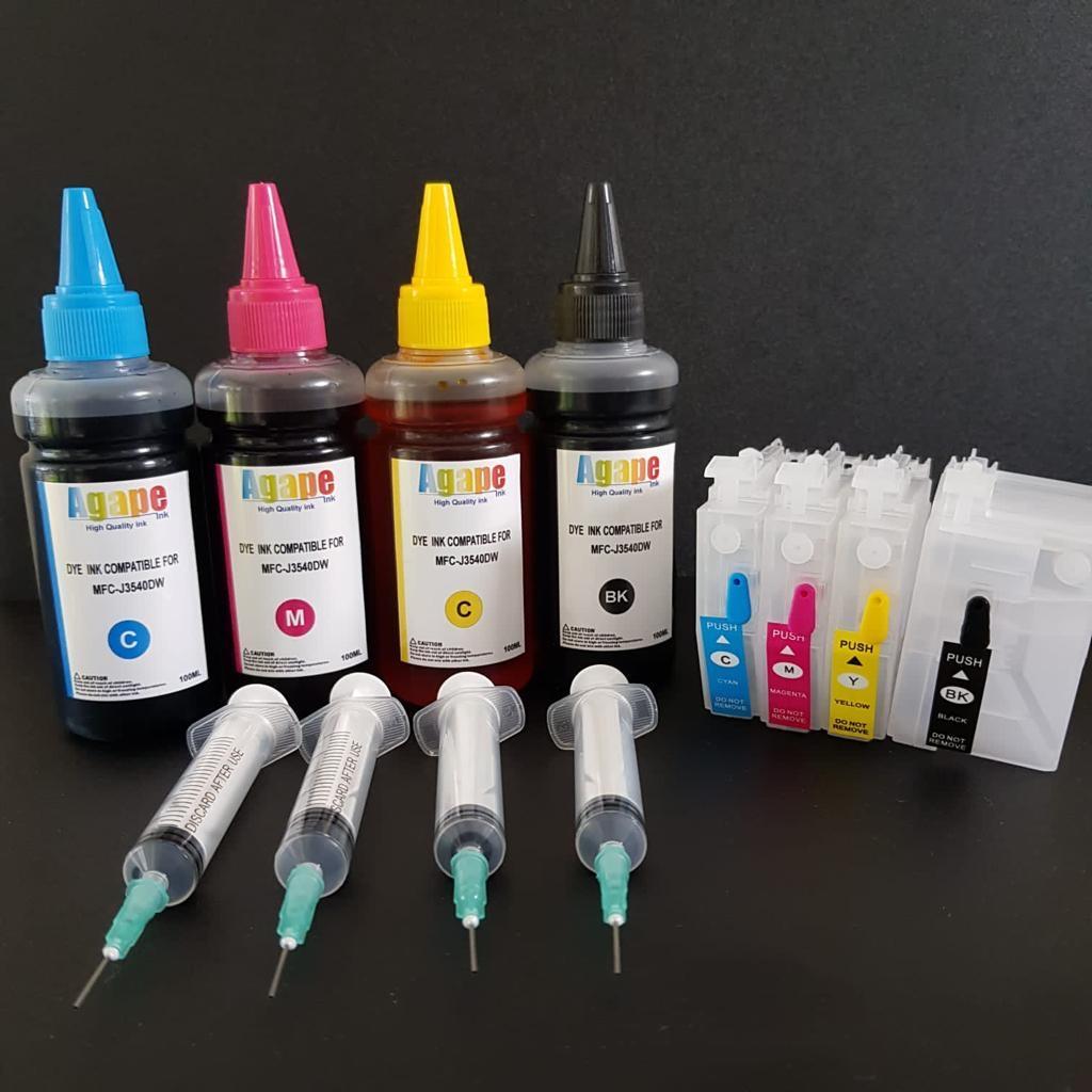 mfc j3540 catridge refill  tinta chip MFC-J2340DW MFC-J3540DW MFC-J3940DW