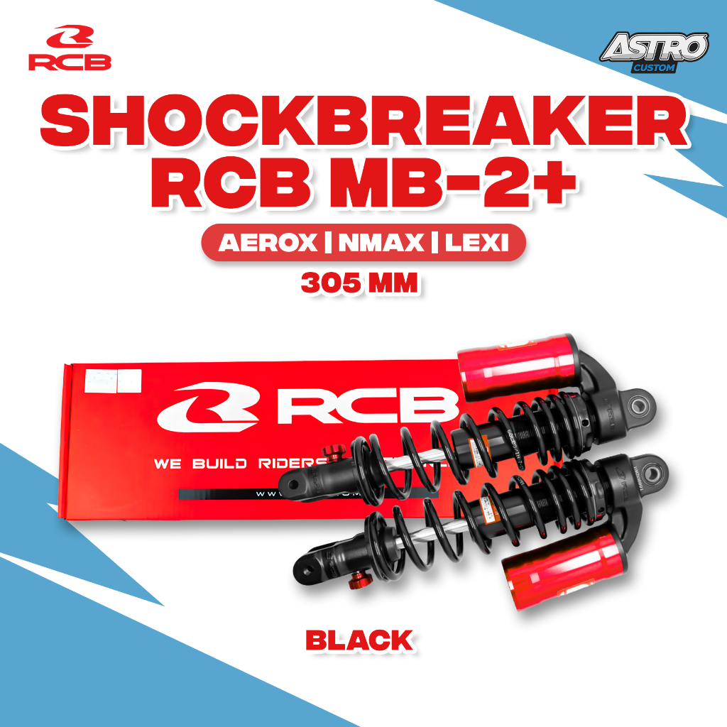 Shockbreaker RCB NMAX 155 AEROX NVX 155 LEXI 125 305 MM MB-2+ SERIES Shock Sokbreaker Tabung Racing