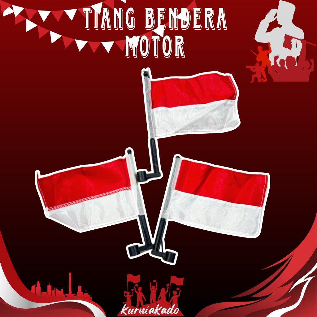 bendera tiang untuk sepion motor Kurniakado