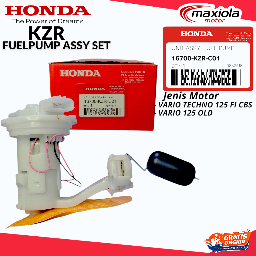 Fuelpump Vario 125 Old Lama / Vario 125 Techno Cbs / Fuel Pump Assy Set KZR