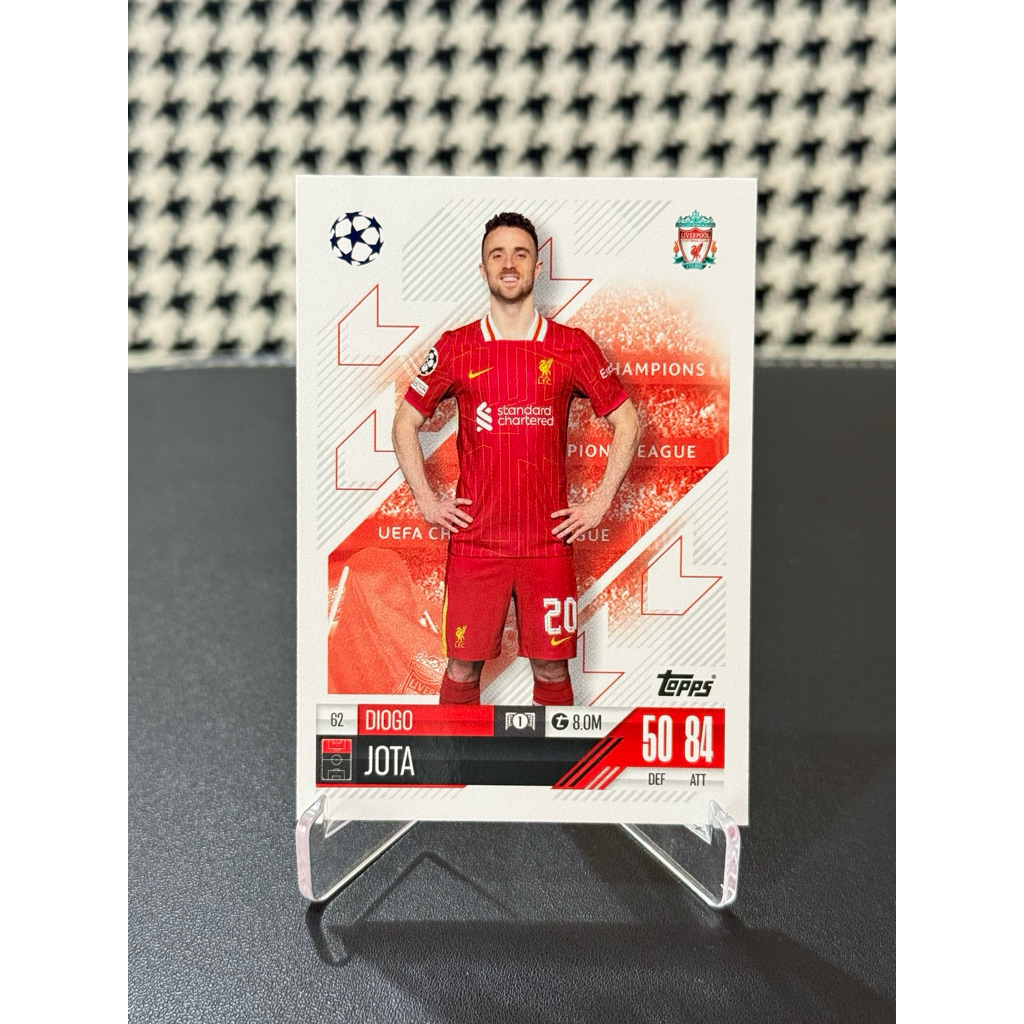 kartu bola topps match attax diogo jota liverpool