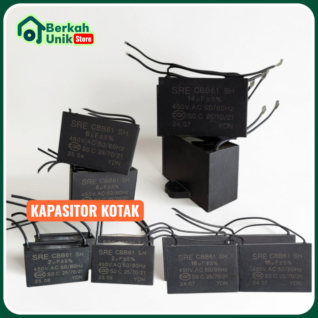 Kapasitor Kotak  450V SRE CBB61 - Kapasitor  Kotak Kabel SRE CBB61 450V