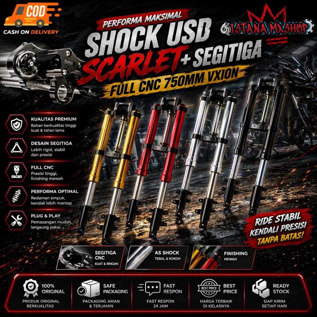 SHOCK USD SCARLET DOUBLE ADJUSTER KLX FULL CNC