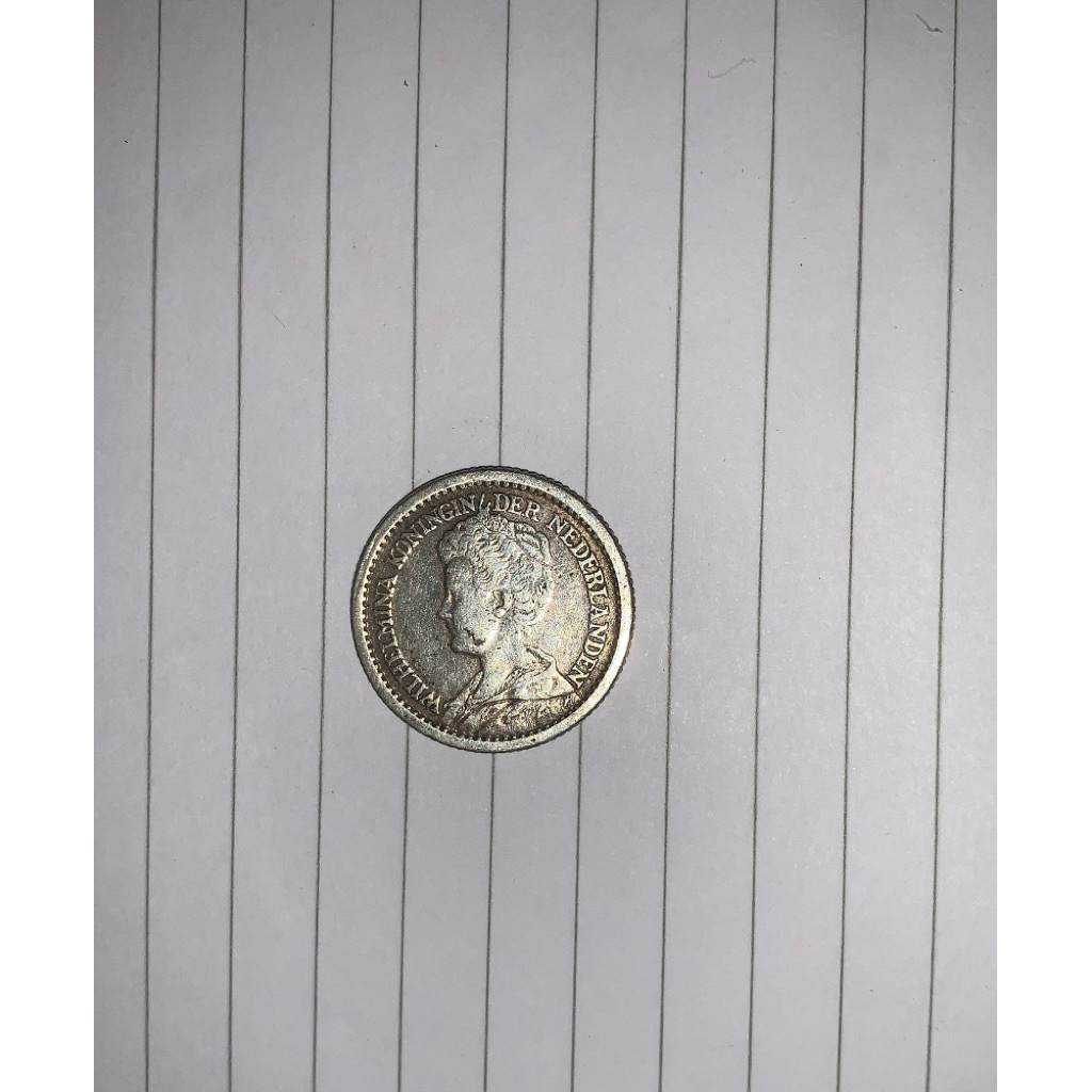 Koin Perak 1/2 Gulden 1912 Belanda Silver Asli | Ratu Wilhelmina (Mahkota)