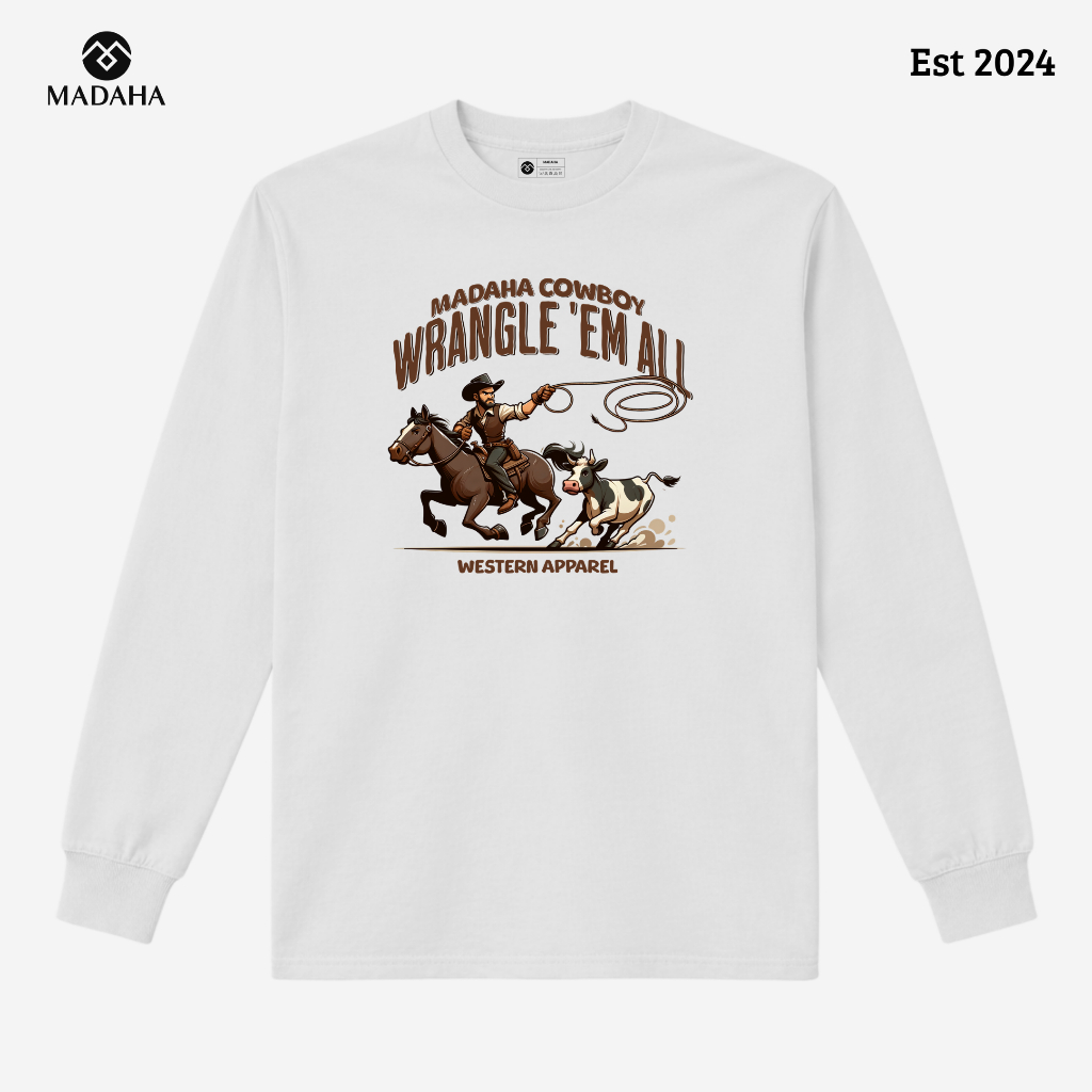 Madaha Kaos Baju Lengan Panjang Cowboy Sons Of The Dust Valley