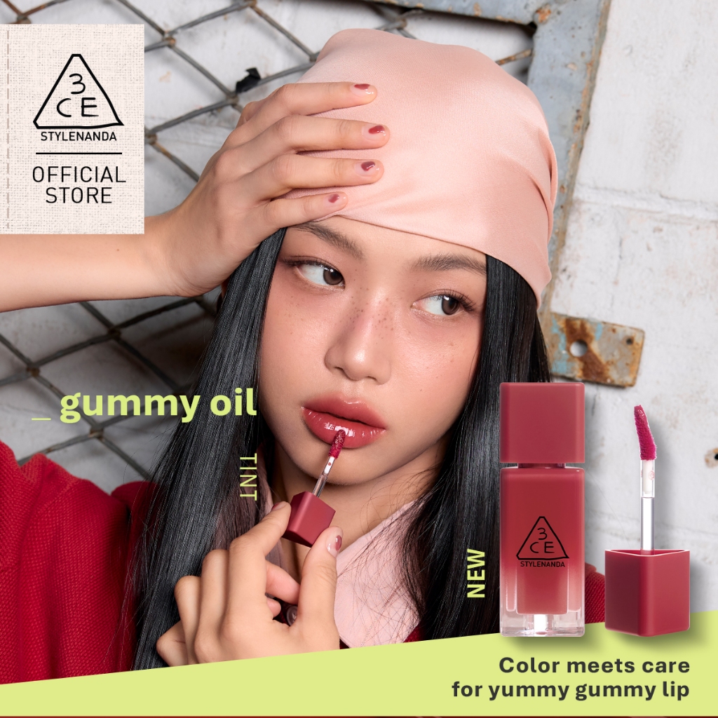 [HOT FROM SEOUL] 3CE Gummy Oil Tint - Non-Sticky Oil Shine Glow Hydrating & Weightless 4g Moisturizi