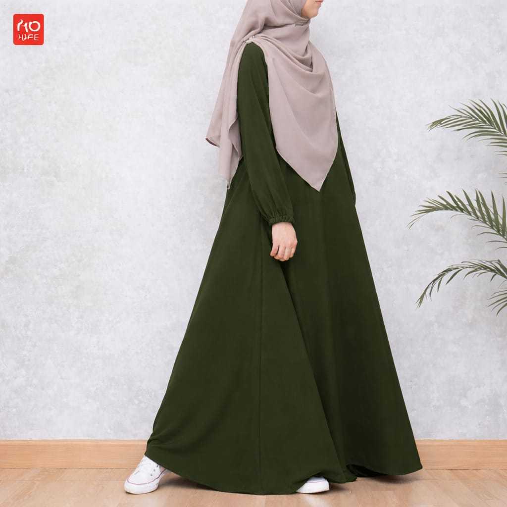 Gamis Tangan Karet Kerut Banyak Premium