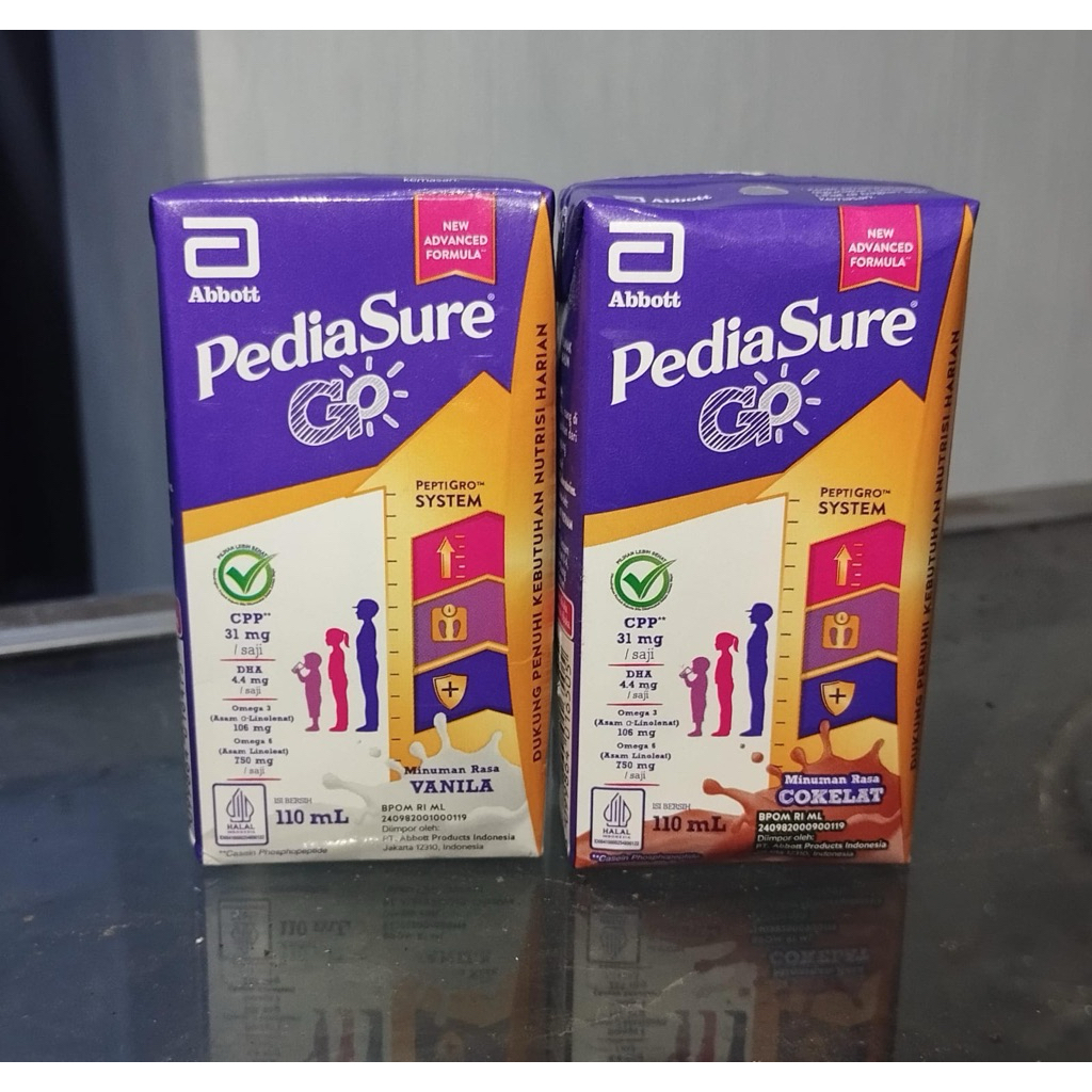 PEDIASURE GO UHT 110 COKLAT/VANILA
